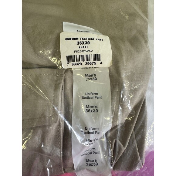 Men’s Uniform Tactical Work Cargo Pants Relaxed Fit Khaki Outdoor Hiking NWT - Picture 4 of 7